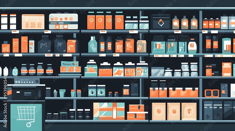 Poster innovative iot powered smart retail shelves equipped with sensors and cloud based analytics enabling