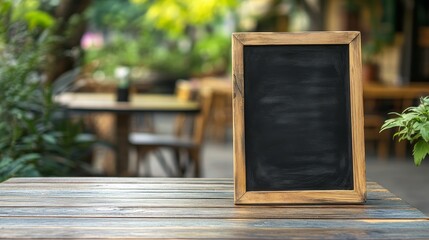 Blank empty menu street cafe composition background