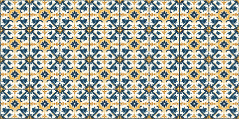 Lisbon pattern with cultural, Portuguese-themed illustrations. Background seamless pattern.