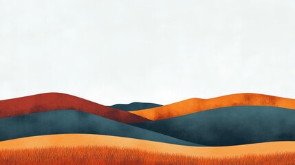 Abstract Landscape with Autumnal Hues