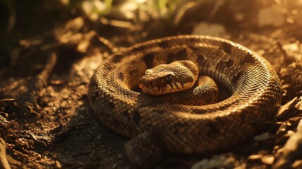 Fototapeta premium close up of snake in the grass