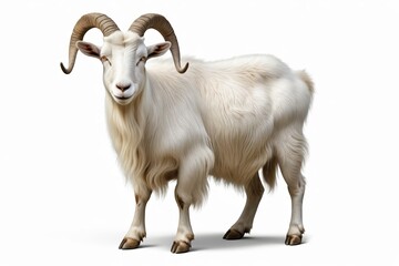 Fototapeta premium araffe with long horns standing on a white surface 