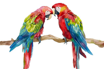 Two cute parrots