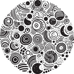 Abstract element shape set. Drawing silhouette abstract sticker art ornament