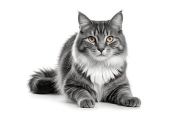 Obraz premium there is a cat that is sitting down on the floor 