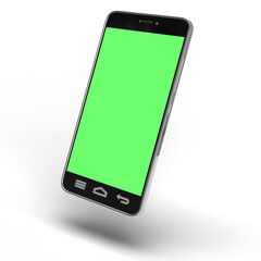 Mobile phone isolated on a white background