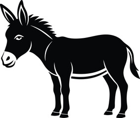 donkey silhouette vector illustration