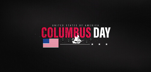 A graphic illustrating Columbus Day