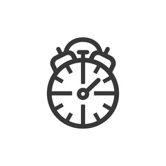 Fototapeta premium Black and white line art illustration of a timer
