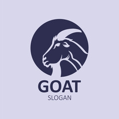 Goat logo icon vector design Goat Circle logo design illustrator design Creative Goat logo design goat icon modern company logo