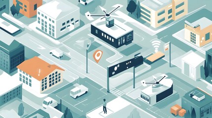 Innovative Internet of Things IoT technology powering advanced security systems for parcel delivery and package protection  Automation monitoring and connectivity for efficient reliable