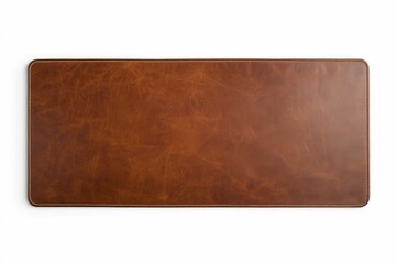 leather placemat with a brown leather surface                              