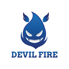 Obraz premium bad fire mascot esport logo design. Devil Fire and Devil Flame Logo.