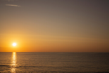 sunset in the sea