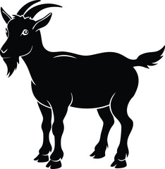 silhouette of a goat