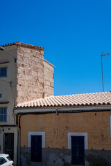 old brick house in the town