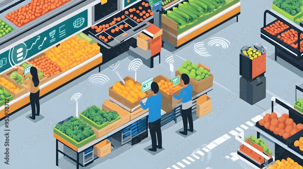 Poster advanced iot based inventory management system empowering fresh produce vendors with real time data 