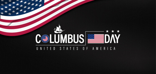 An artistic representation of the USA flag, embodying the essence of Columbus Day and its significance in American culture