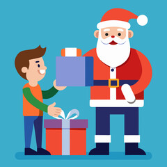 santa claus and gift