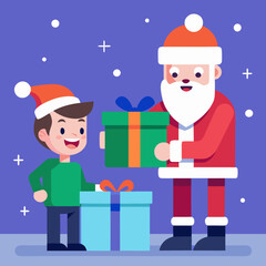 santa claus with gifts