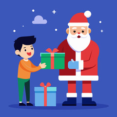 santa claus with presents