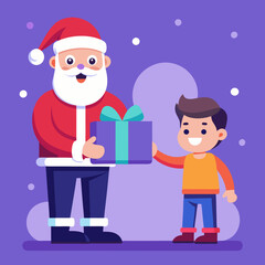 santa claus and gifts