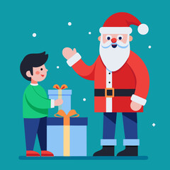 santa claus with gifts