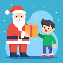 santa claus with gifts