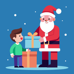 santa claus with presents