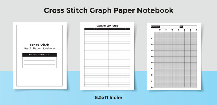 Cross Stitch Graph Paper Notebook