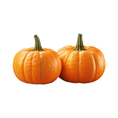 Fresh pumpkin isolated on a transparent background by AI generative. Thanksgiving day