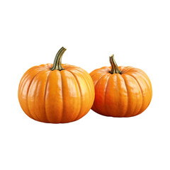 Fresh pumpkin isolated on a transparent background by AI generative. Thanksgiving day