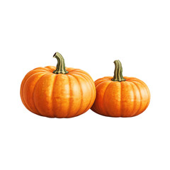 Fresh pumpkin isolated on a transparent background by AI generative. Thanksgiving day