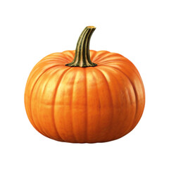 Fresh pumpkin isolated on a transparent background by AI generative. Thanksgiving day