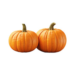 Fresh pumpkin isolated on a transparent background by AI generative. Thanksgiving day