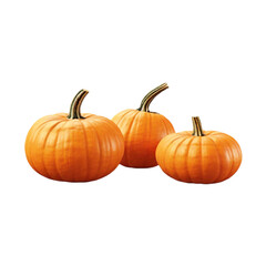 Fresh pumpkin isolated on a transparent background by AI generative. Thanksgiving day