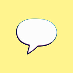 Fototapeta premium chat bubble icon. Blank speech bubble vector icon.