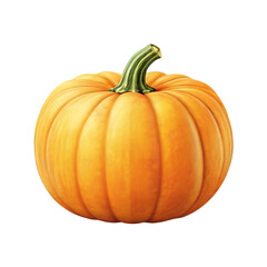 Fresh pumpkin isolated on a transparent background by AI generative. Thanksgiving day
