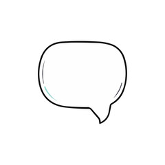 chat bubble icon. Blank speech bubble vector icon.