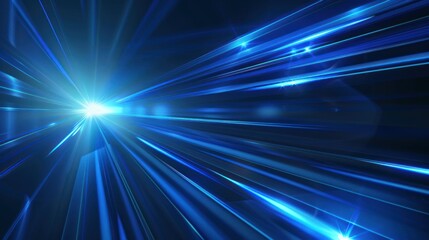 Obraz premium Abstract Blue Light Streaks Background