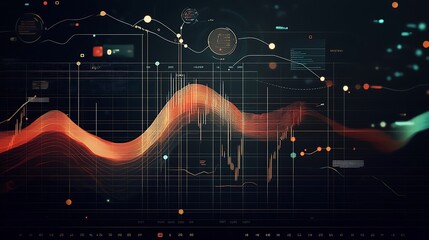 Abstract Data Visualization with Wavy Lines and Grids