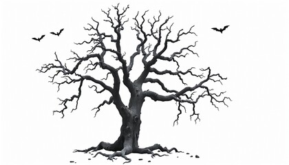 Obraz premium Isolated Gnarled Tree Branch on Transparent Background