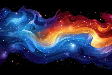 abstract background in colors and patterns for Independence Day