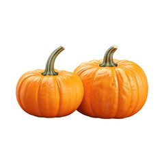Obraz premium Fresh pumpkin isolated on a transparent background by AI generative. Thanksgiving day