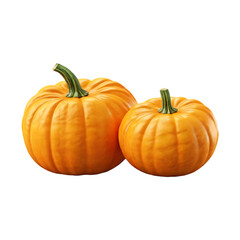 Fresh pumpkin isolated on a transparent background by AI generative. Thanksgiving day