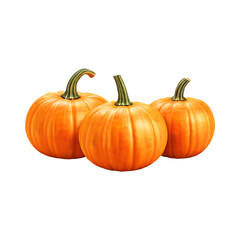 Obraz premium Fresh pumpkin isolated on a transparent background by AI generative. Thanksgiving day