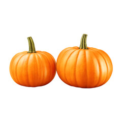 Fresh pumpkin isolated on a transparent background by AI generative. Thanksgiving day