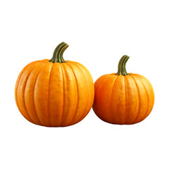 Fresh pumpkin isolated on a transparent background by AI generative. Thanksgiving day