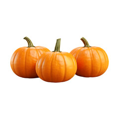 Fresh pumpkin isolated on a transparent background by AI generative. Thanksgiving day
