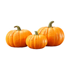 Fresh pumpkin isolated on a transparent background by AI generative. Thanksgiving day